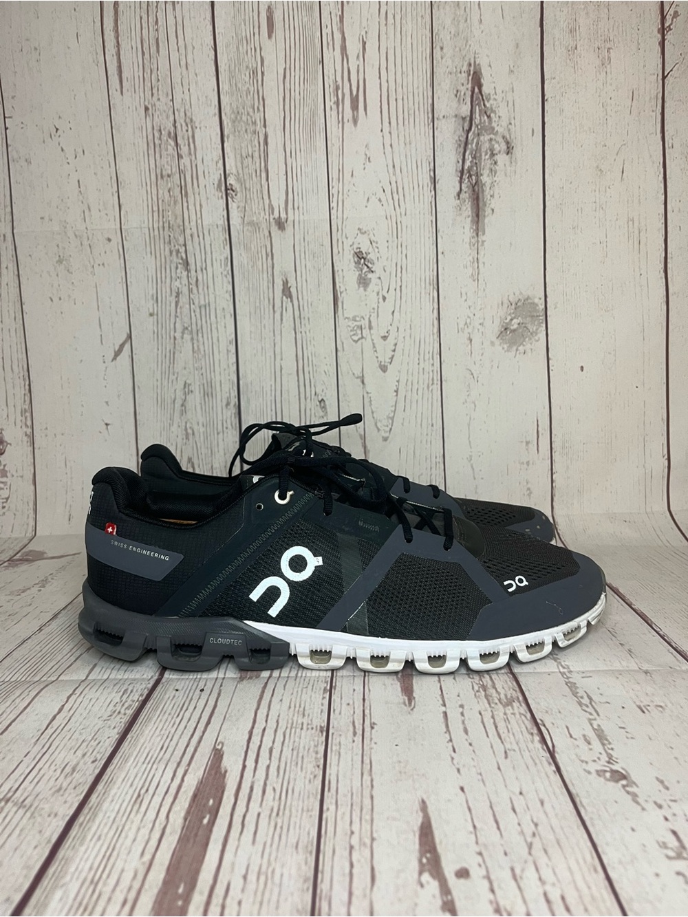 On Cloud Cloudflow Shoes Mens Size 10.5 Black Running Sneakers CloudTec